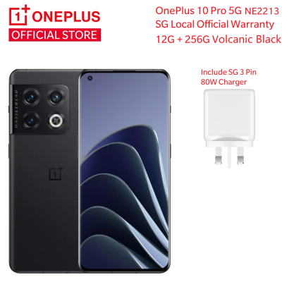 OnePlus 10 Pro 5G NE2213 SG本地套装|黑色12G+256G双卡| SG 3针80W充电器| Snapdragon 8 Gen 1移动平台| SG官方保修|原装氧气操作系统