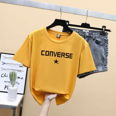 T恤女式圆领T恤原宿衬衫定制服装上衣2023女式